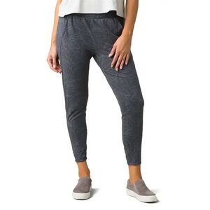 PrAna Jenevin Athletic Jogger Pants Womens Small Gray Heather Florist Athleisure